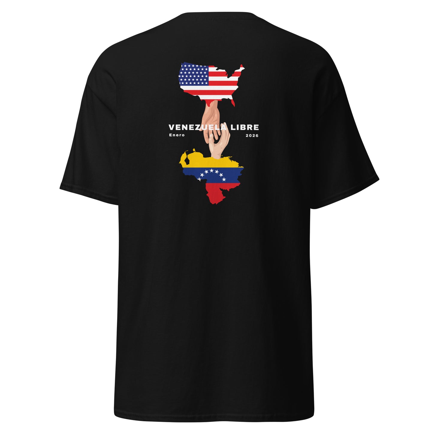 Camiseta unisex VENEZUELA LIBRE – Homenaje a la Libertad de Venezuela, Venezuela Libre 2026, diseño de GLUU GLUU.