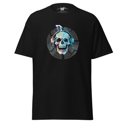 Camiseta Gráfica de DJ, Camiseta Gráfica de Calavera, Camiseta EDM, Camiseta Gráfica Rave, diseño de GLUU GLUU.