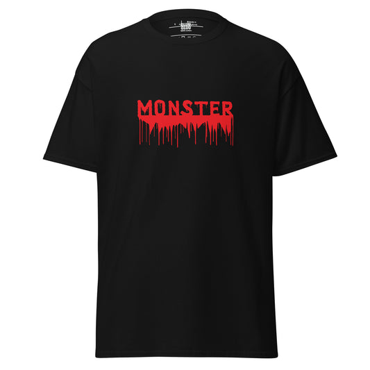 Camiseta tipografía MONSTER, Camiseta Halloween, Camiseta unisex gráfica Halloween, diseño de GLUU GLUU.