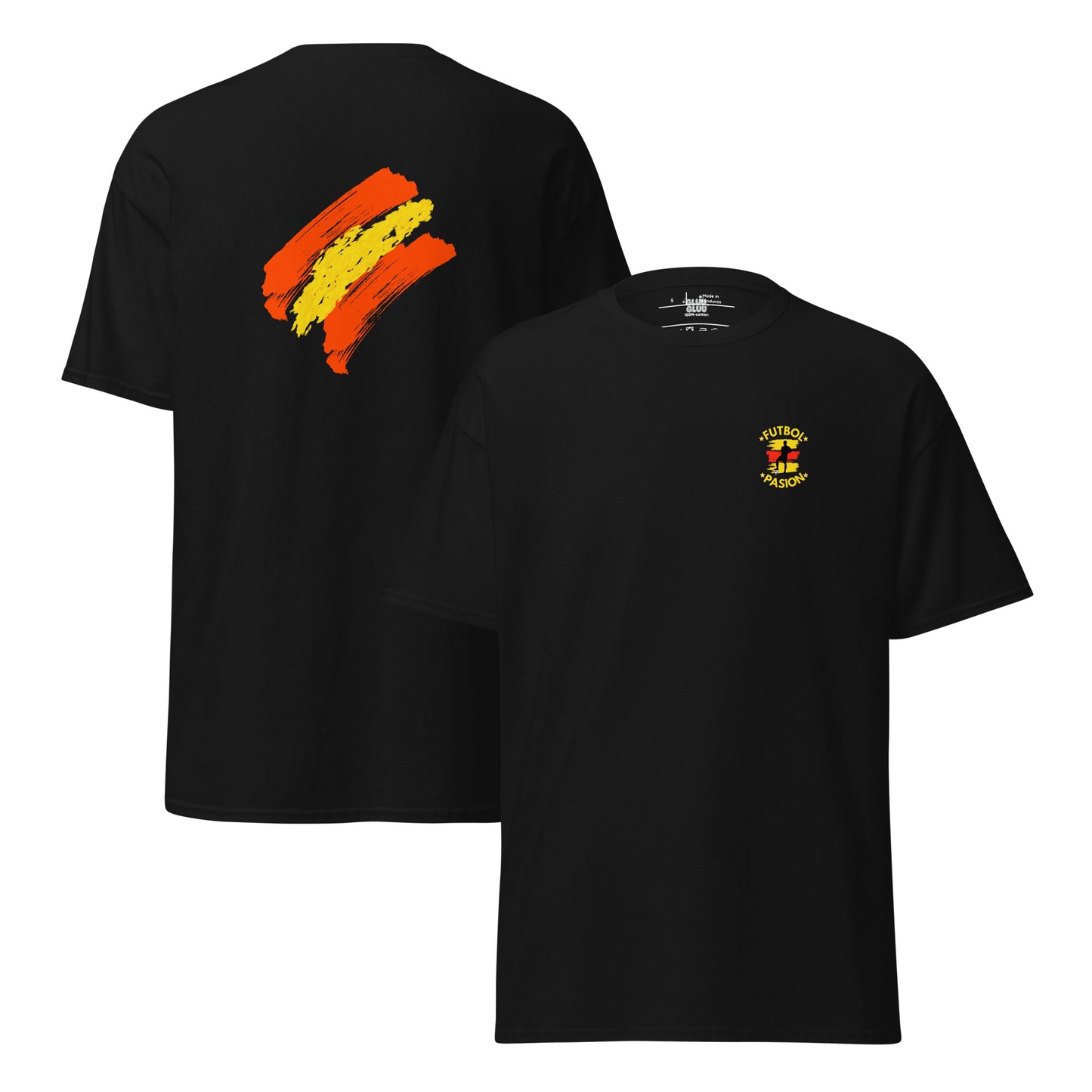 Camiseta Fútbol España, Ropa Casual para Hinchas, Regalo para Fanáticos, diseño de GLUU GLUU.