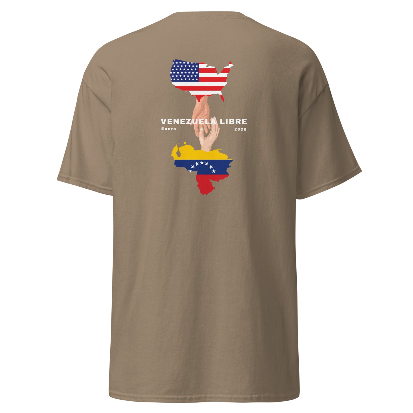 Camiseta unisex VENEZUELA LIBRE – Homenaje a la Libertad de Venezuela, Venezuela Libre 2026, diseño de GLUU GLUU.