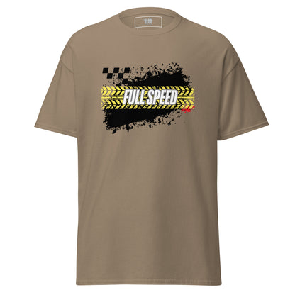 Camiseta gráfica Full Speed, Camiseta Coches Racing, Moda urbana para hombres, Diseño automotriz, diseño de GLUU GLUU.