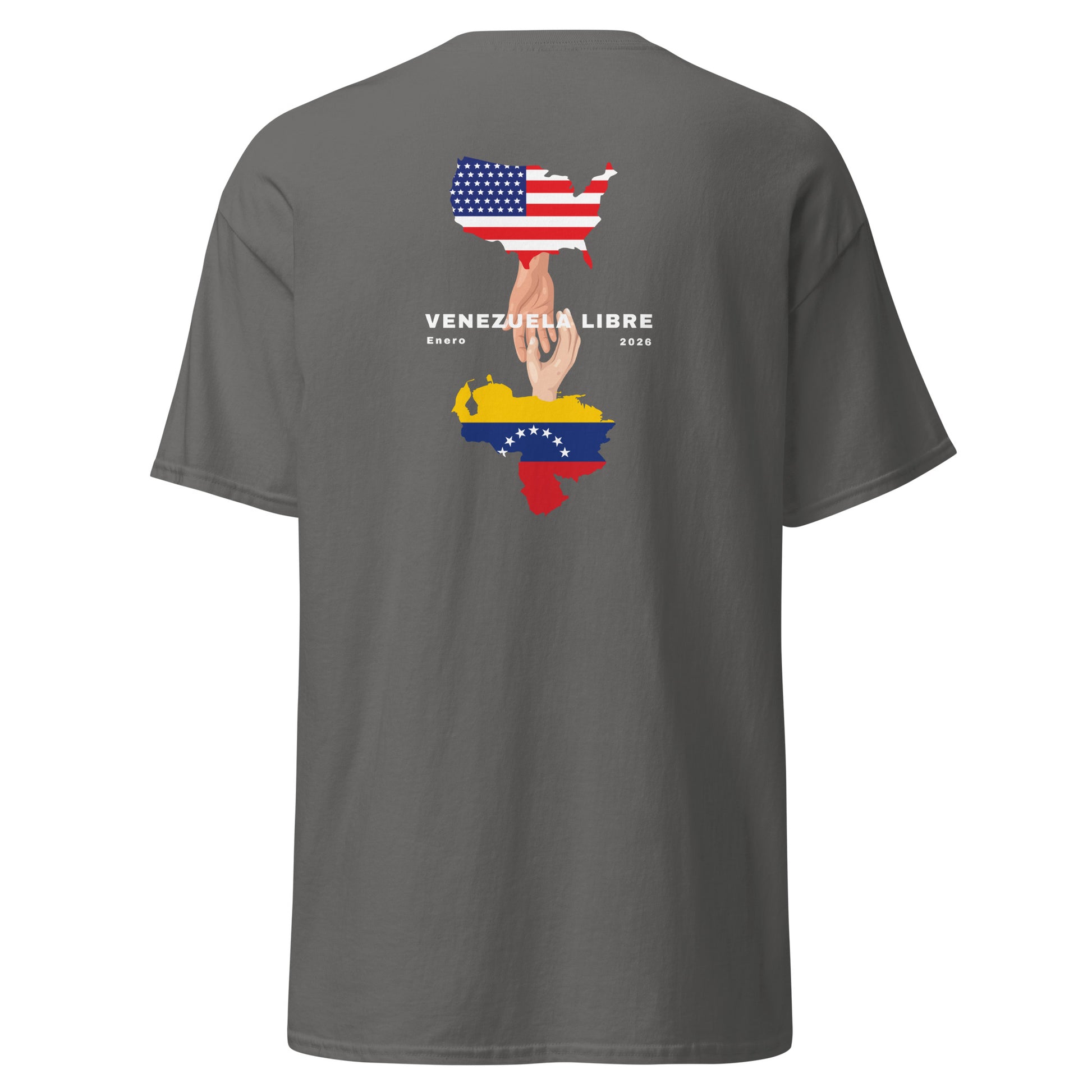 Camiseta unisex VENEZUELA LIBRE – Homenaje a la Libertad de Venezuela, Venezuela Libre 2026, diseño de GLUU GLUU.