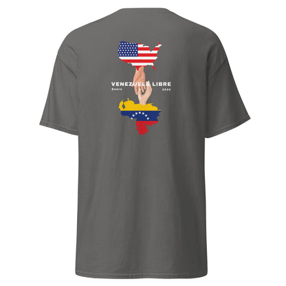 Camiseta unisex VENEZUELA LIBRE – Homenaje a la Libertad de Venezuela, Venezuela Libre 2026, diseño de GLUU GLUU.