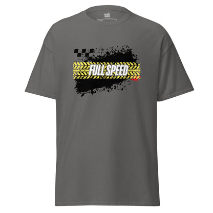 Camiseta gráfica Full Speed, Camiseta Coches Racing, Moda urbana para hombres, Diseño automotriz, diseño de GLUU GLUU.