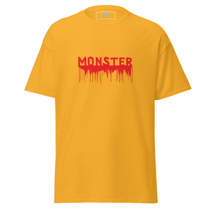 Camiseta tipografía MONSTER, Camiseta Halloween, Camiseta unisex gráfica Halloween, diseño de GLUU GLUU.