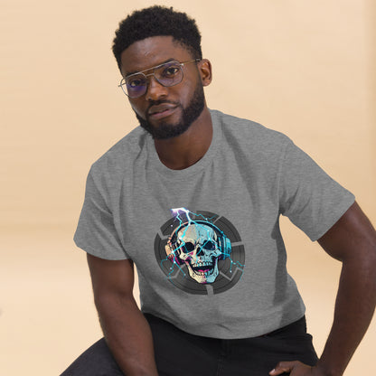 Camiseta Gráfica de DJ, Camiseta Gráfica de Calavera, Camiseta EDM, Camiseta Gráfica Rave, diseño de GLUU GLUU.