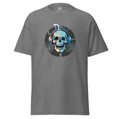 Camiseta Gráfica de DJ, Camiseta Gráfica de Calavera, Camiseta EDM, Camiseta Gráfica Rave, diseño de GLUU GLUU.