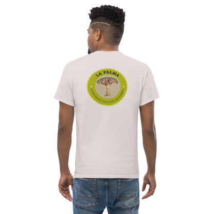 Camiseta Drago milenario La Palma, Camiseta souvenir Islas Canarias, Camiseta La Palma árbol emblemático, diseño de GLUU GLUU.