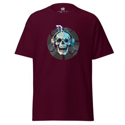 Camiseta Gráfica de DJ, Camiseta Gráfica de Calavera, Camiseta EDM, Camiseta Gráfica Rave, diseño de GLUU GLUU.