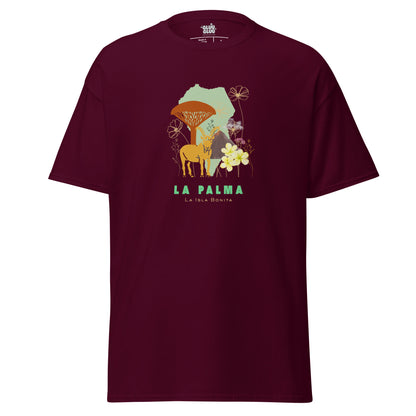 Camiseta La Palma Isla Bonita, Camiseta Homenaje La Palma, La Palma souvenir unisex, camiseta naturaleza, diseño de GLUU GLUU.
