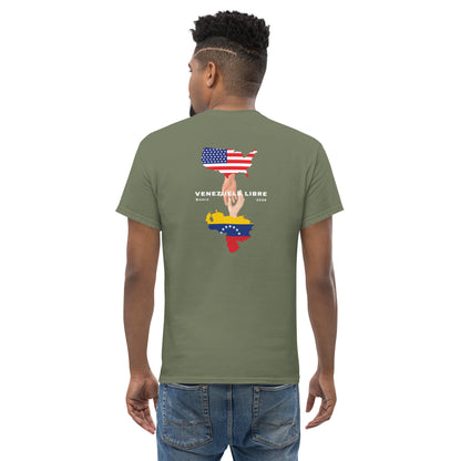 Camiseta unisex VENEZUELA LIBRE – Homenaje a la Libertad de Venezuela, Venezuela Libre 2026, diseño de GLUU GLUU.