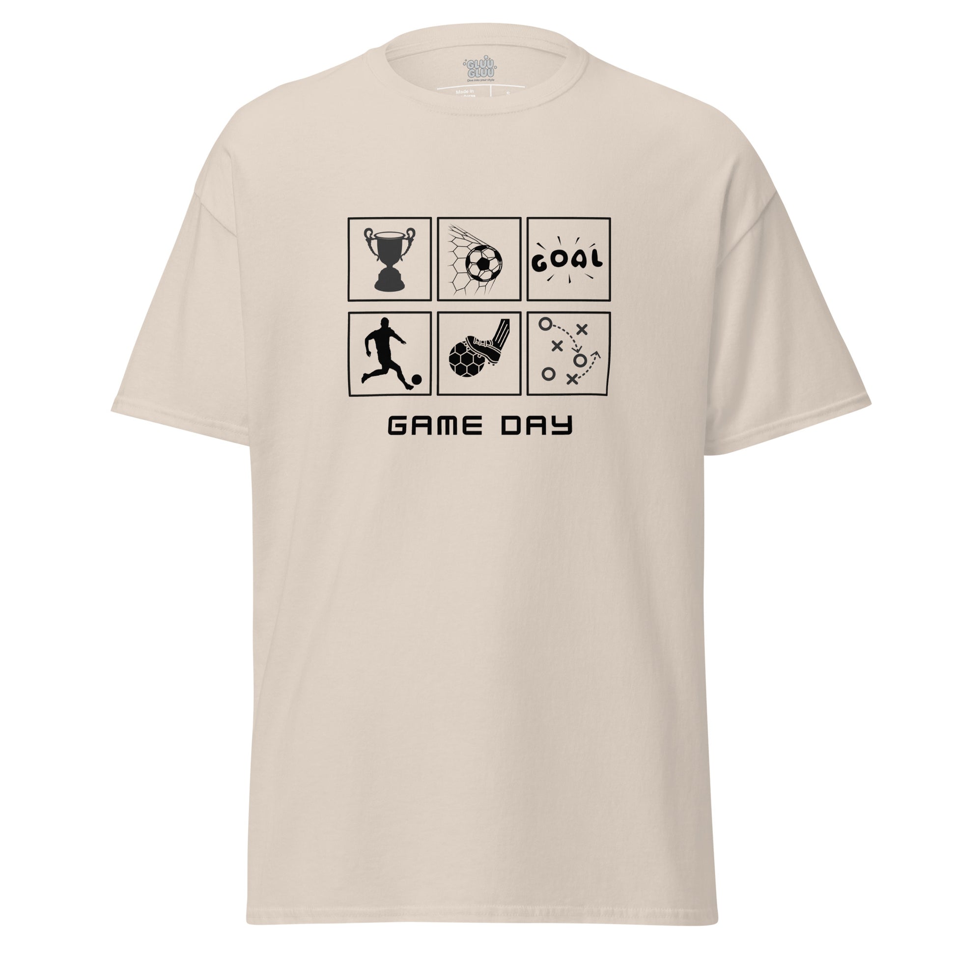 Camiseta GAME DAY, Camiseta soccer goal unisex, Camiseta Dia de partido, Camiseta de futbol, diseño de GLUU GLUU.