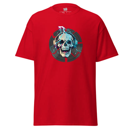 Camiseta Gráfica de DJ, Camiseta Gráfica de Calavera, Camiseta EDM, Camiseta Gráfica Rave, diseño de GLUU GLUU.