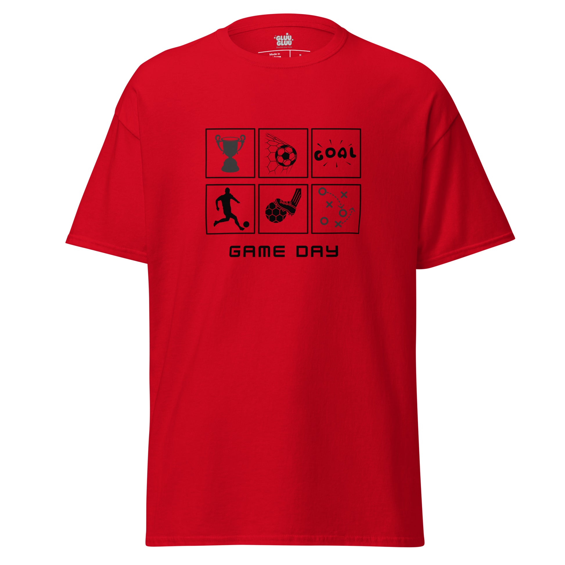 Camiseta GAME DAY, Camiseta soccer goal unisex, Camiseta Dia de partido, Camiseta de futbol, diseño de GLUU GLUU.