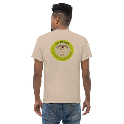 Camiseta Drago milenario La Palma, Camiseta souvenir Islas Canarias, Camiseta La Palma árbol emblemático, diseño de GLUU GLUU.