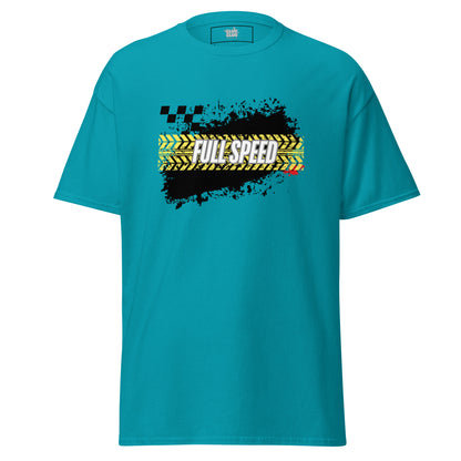 Camiseta gráfica Full Speed, Camiseta Coches Racing, Moda urbana para hombres, Diseño automotriz, diseño de GLUU GLUU.