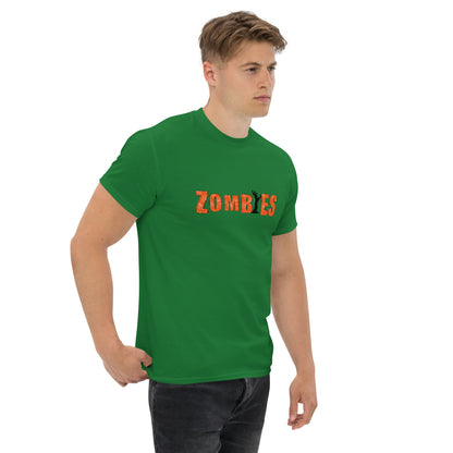 Camiseta Zombies unisex, Halloween zombie shirt, diseño tipográfico ZOMBIES, regalo para fans, ideal fiesta de Halloween, Camiseta de Halloween, diseño de GLUU GLUU.