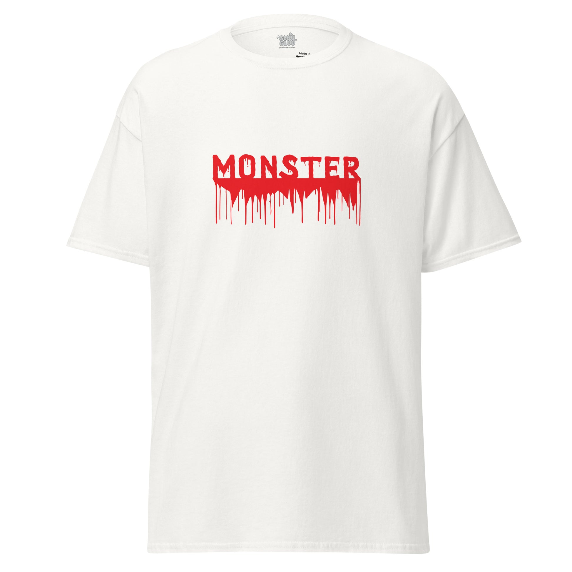 Camiseta tipografía MONSTER, Camiseta Halloween, Camiseta unisex gráfica Halloween, diseño de GLUU GLUU.
