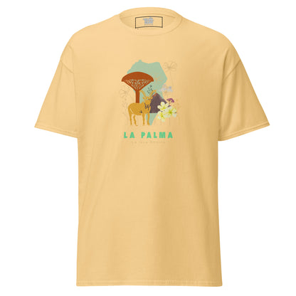 Camiseta La Palma Isla Bonita, Camiseta Homenaje La Palma, La Palma souvenir unisex, camiseta naturaleza, diseño de GLUU GLUU.