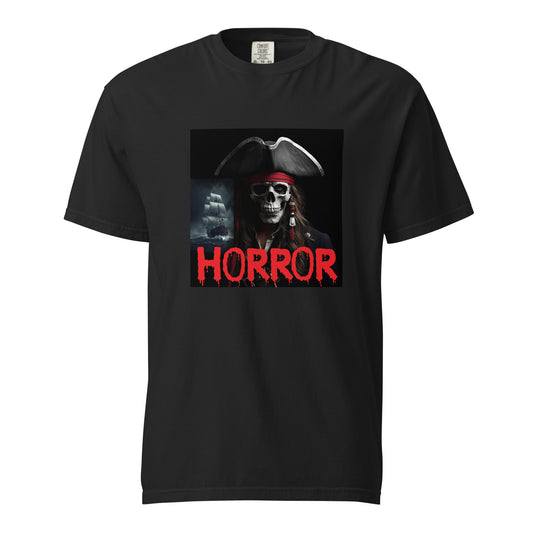 Camiseta con gráfico de Pirata esqueleto, Camiseta de Halloween, Ropa urbana Halloween, diseño de GLUU GLUU.