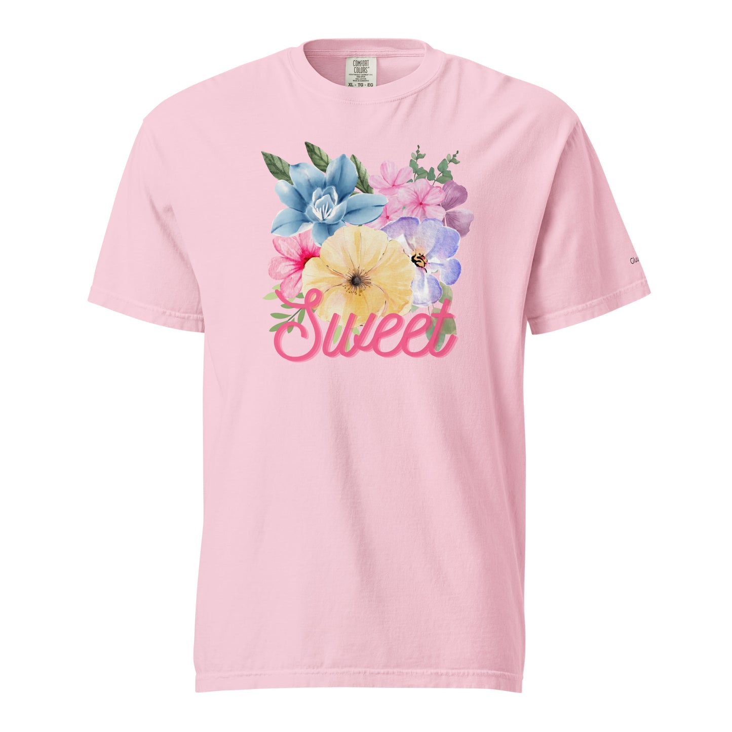 Camiseta SWEET gráfica Floral, Camiseta con Flores, Camiseta Estética con Flores, diseño de GLUU GLUU.