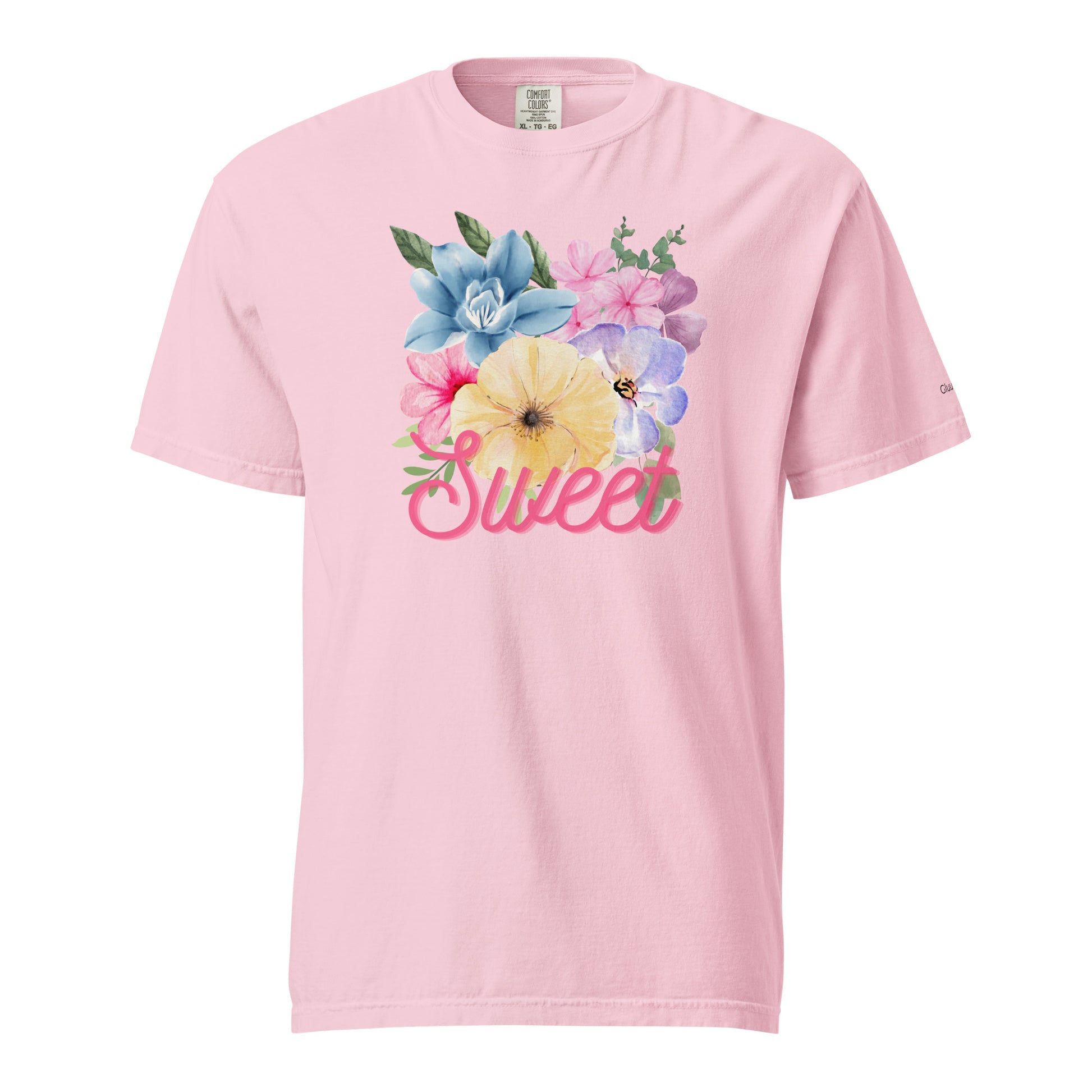 Camiseta SWEET gráfica Floral, Camiseta con Flores, Camiseta Estética con Flores, diseño de GLUU GLUU.