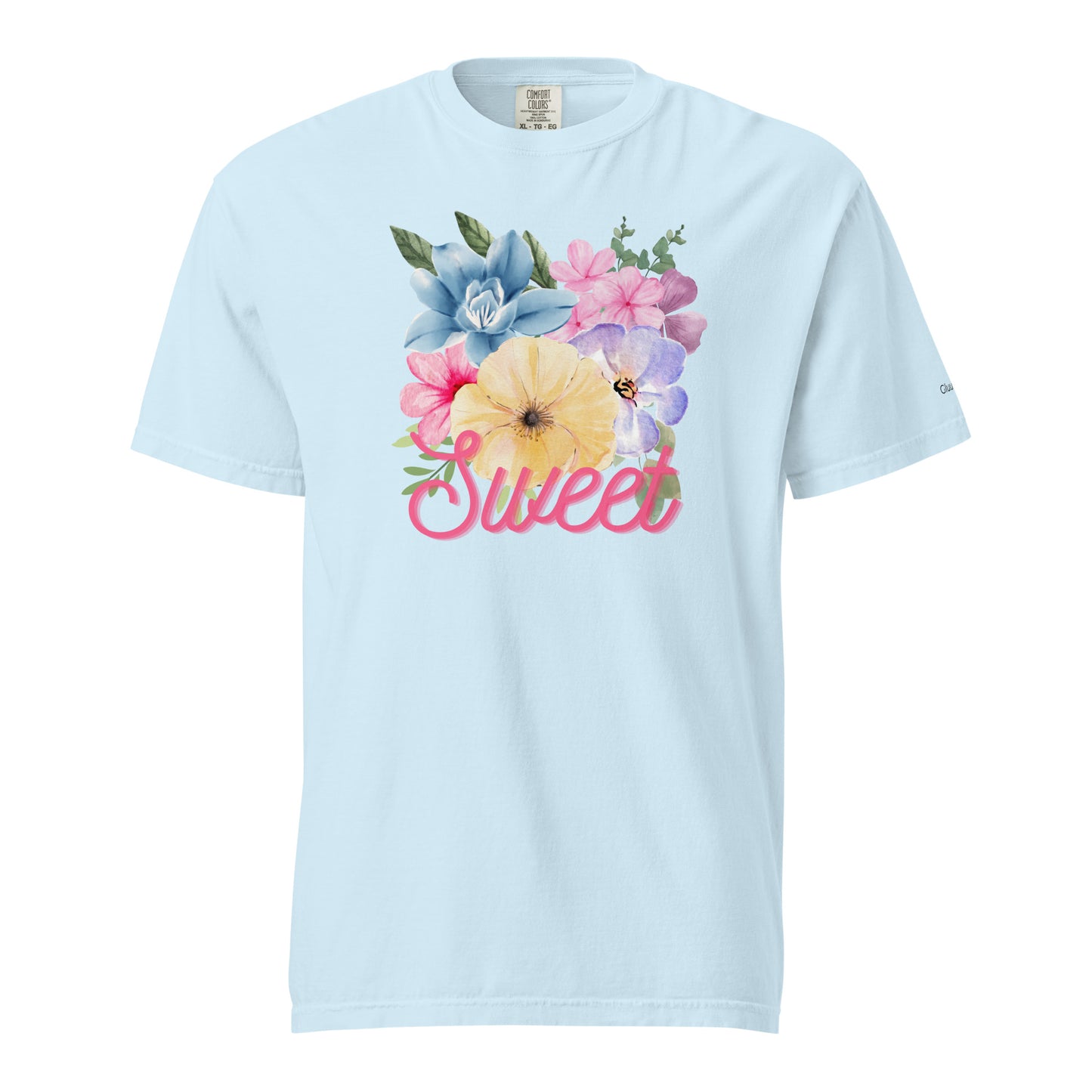 Camiseta SWEET gráfica Floral, Camiseta con Flores, Camiseta Estética con Flores, diseño de GLUU GLUU.