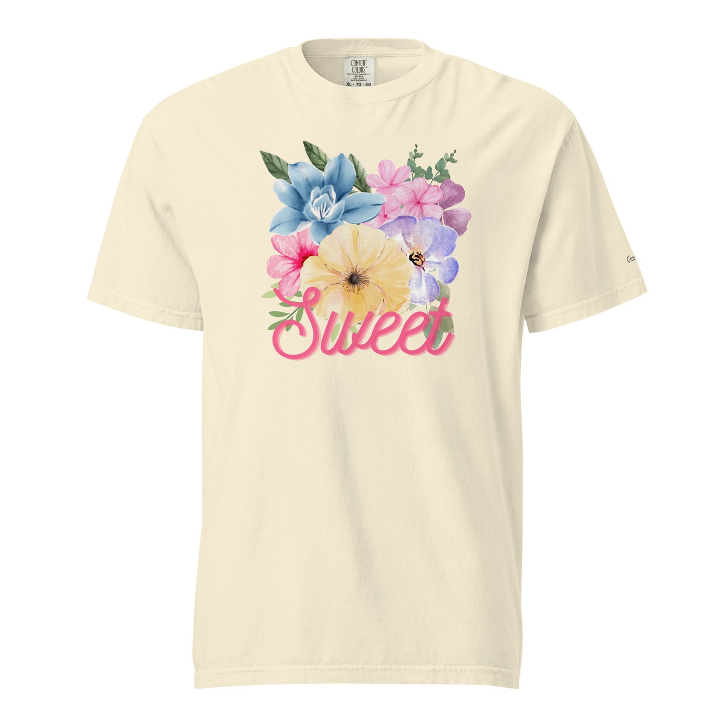 Camiseta SWEET gráfica Floral, Camiseta con Flores, Camiseta Estética con Flores, diseño de GLUU GLUU.