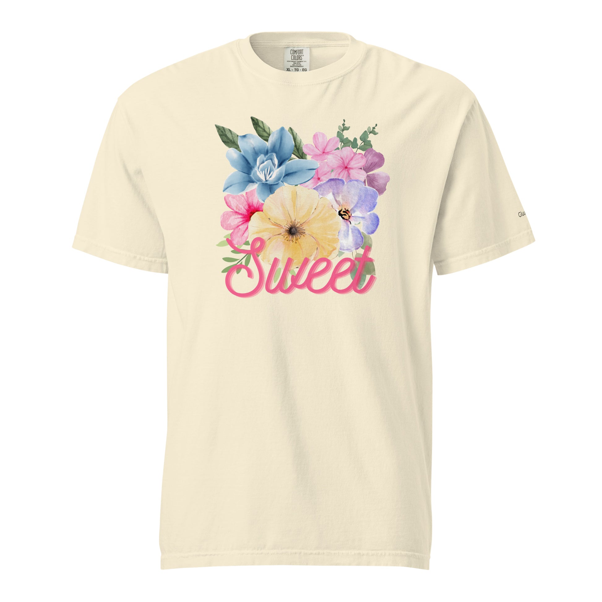 Camiseta SWEET gráfica Floral, Camiseta con Flores, Camiseta Estética con Flores, diseño de GLUU GLUU.