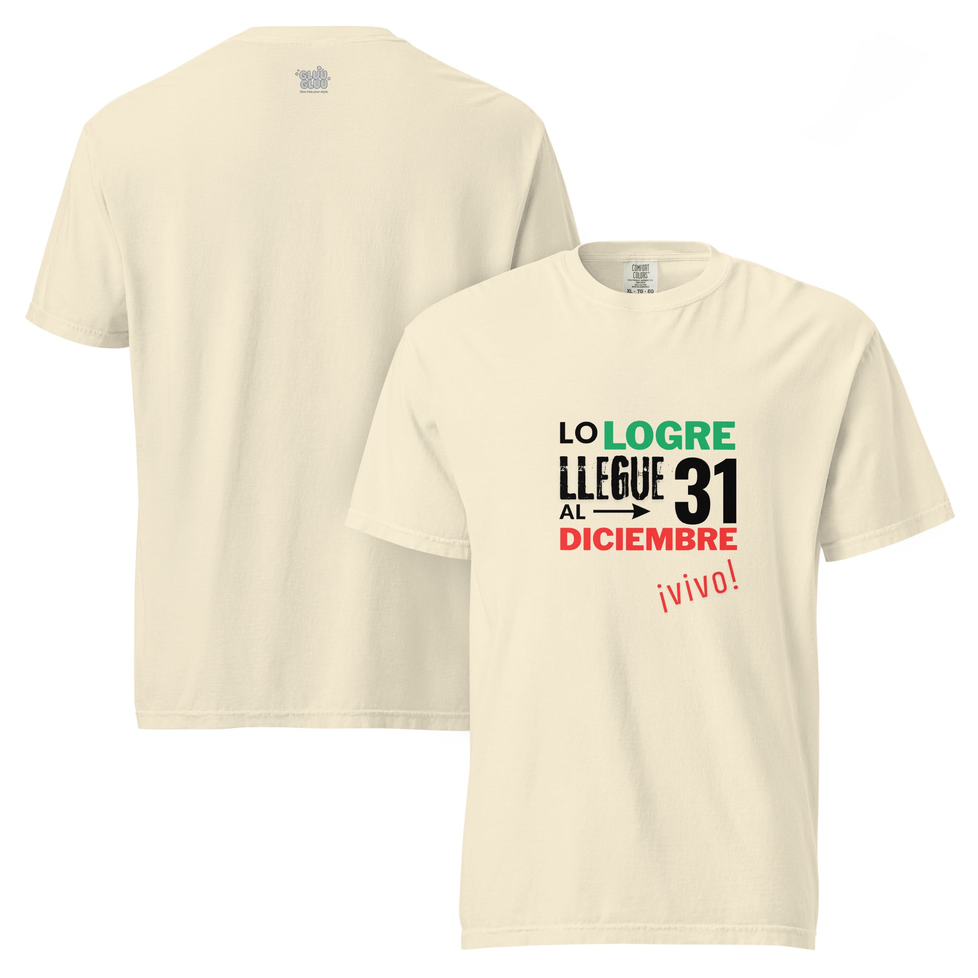 Camiseta navideña  “Sobreviví a Diciembre” unisex, Camiseta para celebrar el Año Nuevo, Camiseta divertida de Navidad, diseño de GLUU GLUU.