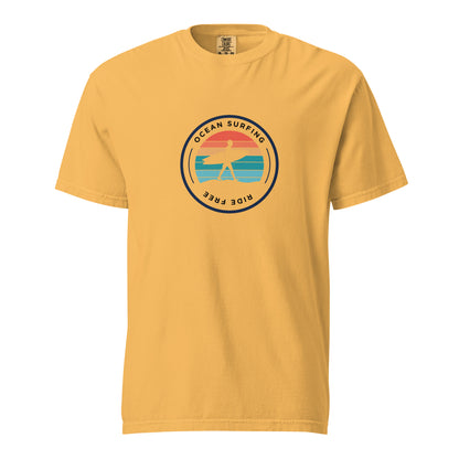 Camiseta Ride Free Surf, Vibras Retro de Verano de los 70