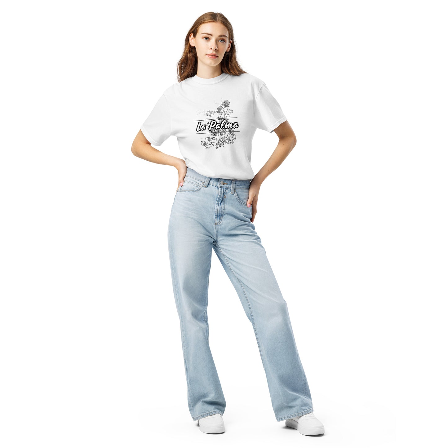 Camiseta petroglifos La Palma, Camiseta arte antiguo La Palma, camiseta cultura aborigen La Palma, diseño de GLU GLUU.