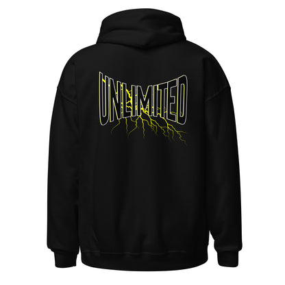 Sudadera streetwear UNLIMITED, Sudadera Limitless actitud urbana, Sudadera unisex No Limits mentalidad imparable, diseño de GLUU GLUU.