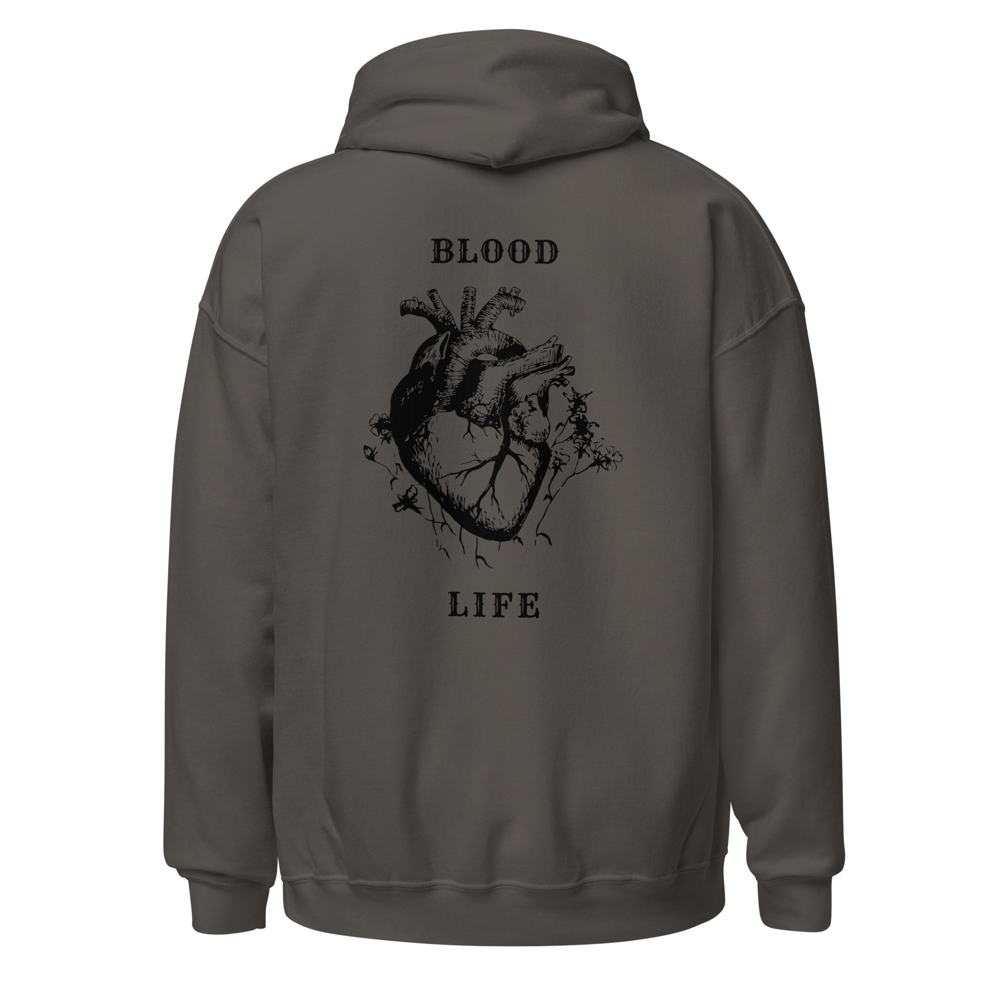 Sudadera unisex con diseño anatómico urbano, Sudadera estilo callejero con arte del corazón, Sudadera gráfica moderna inspirada en el cuerpo humano, diseño de GLUU GLUU
