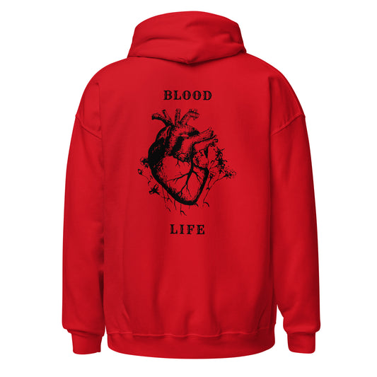 Sudadera unisex con diseño anatómico urbano, Sudadera estilo callejero con arte del corazón, Sudadera gráfica moderna inspirada en el cuerpo humano, diseño de GLUU GLUU