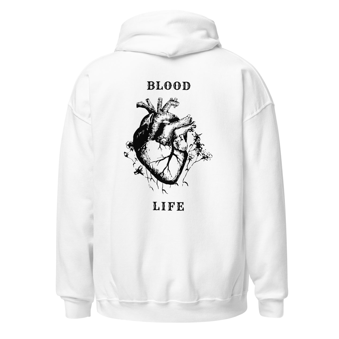 Sudadera unisex con diseño anatómico urbano, Sudadera estilo callejero con arte del corazón, Sudadera gráfica moderna inspirada en el cuerpo humano, diseño de GLUU GLUU