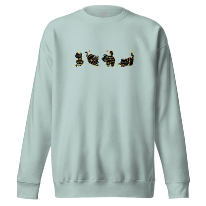 Sudadera Navidad gráfico felino, Sudadera edición festiva gatos, Sudadera espíritu navideño felino, diseño de GLUU GLUU.