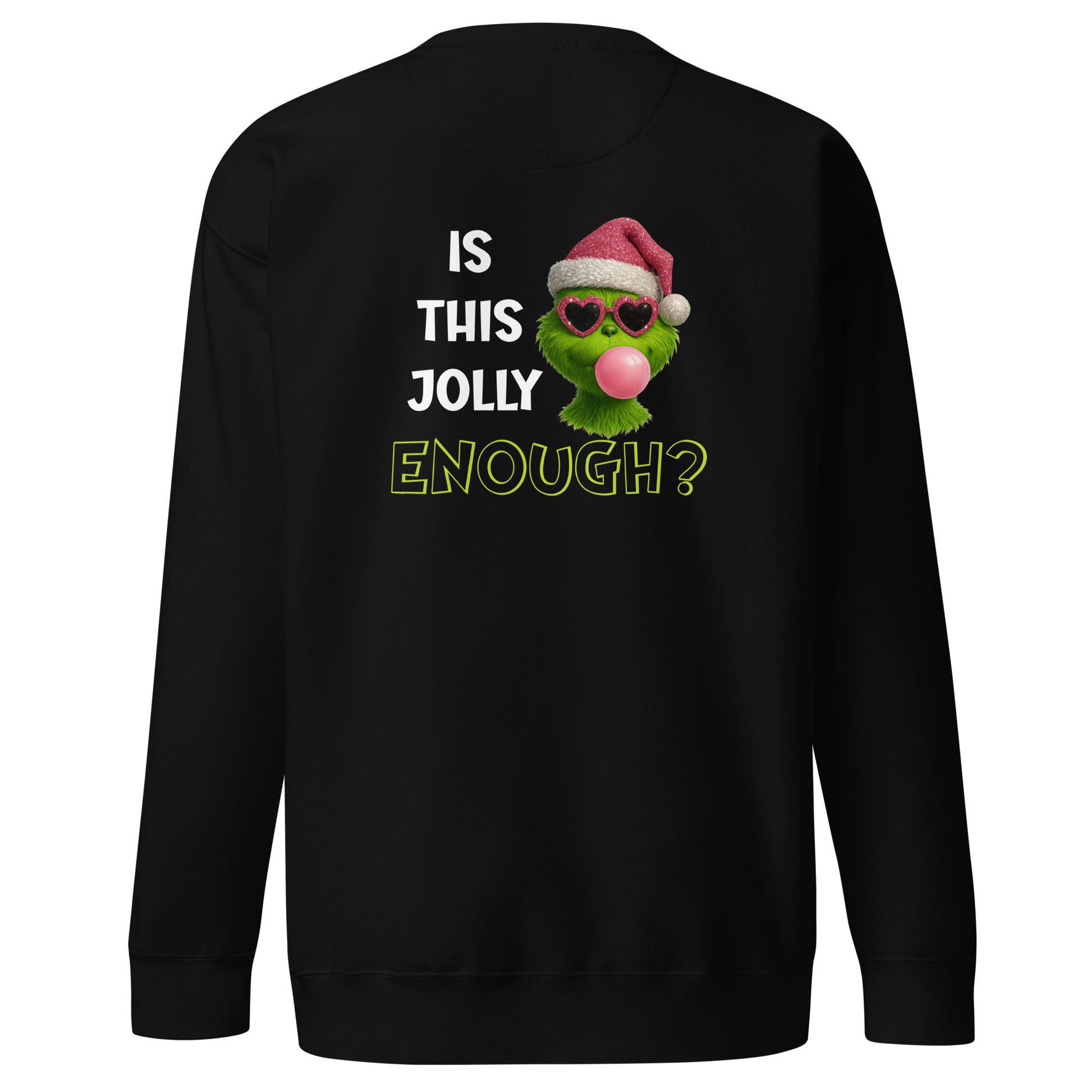 Sudadera divertida ¿Es esto lo bastante alegre?, Sudadera navideña gráfico Grinch, Sudadera sin capucha Grinch de Navidad, diseño de GLUU GLUU.