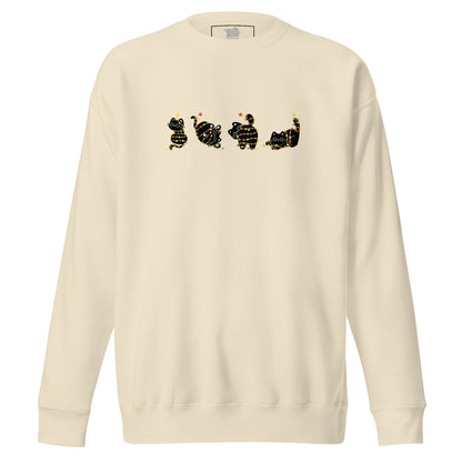 Sudadera Navidad gráfico felino, Sudadera edición festiva gatos, Sudadera espíritu navideño felino, diseño de GLUU GLUU.