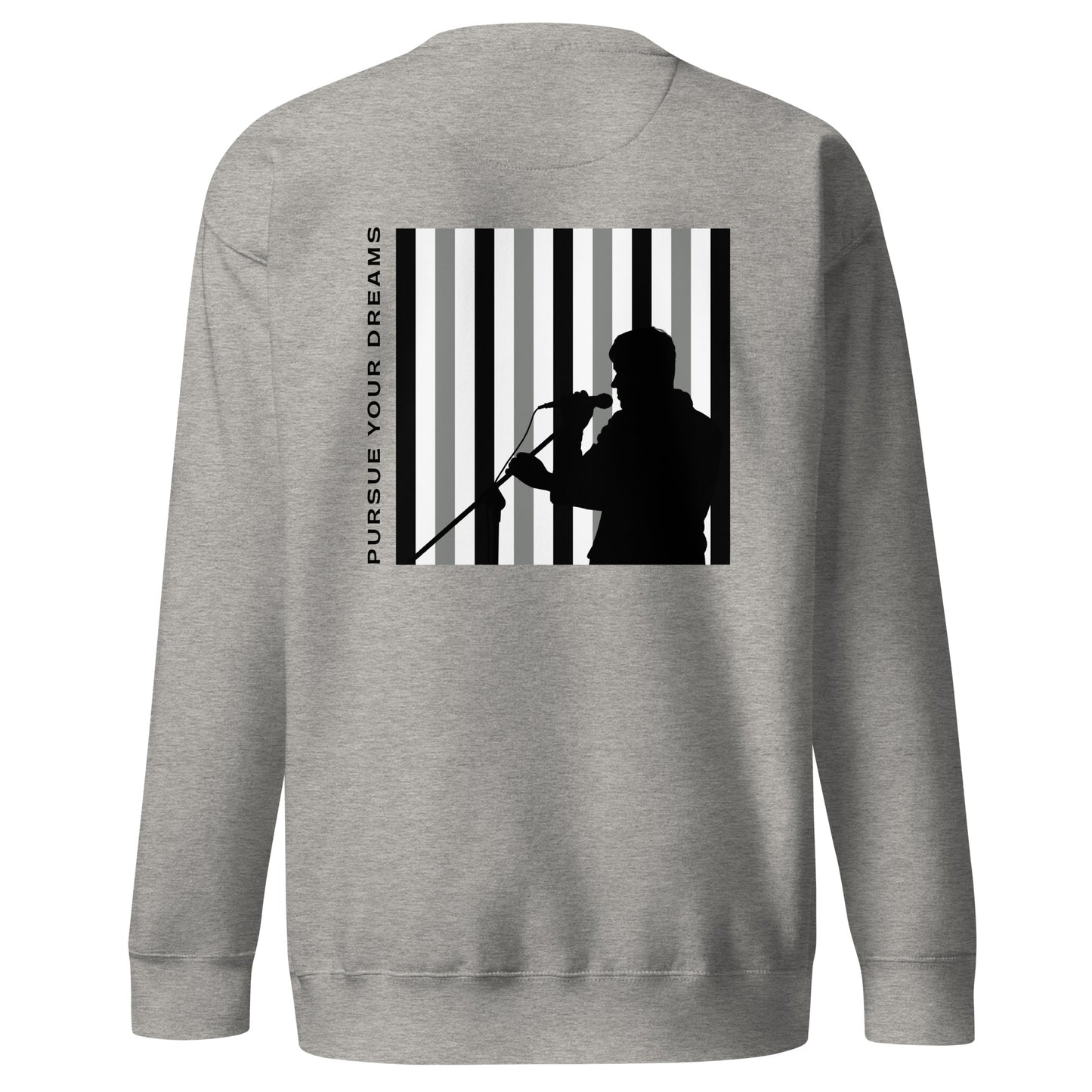 Sudadera "PERSIGUE TUS SUEÑOS", Sudadera motivacional estilo minimalista, Sudadera estética urbana silhouette, diseño de GLUU GLUU.