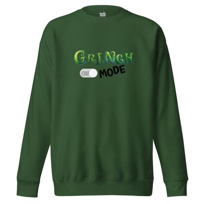 Sudadera frase Grinch Mode, Sudadera navideña Grinch Mode activado, Sudadera unisex Grinch Mode, diseño de GLUU GLUU.