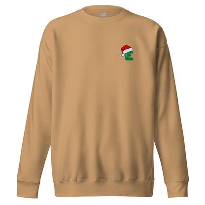 Sudadera navideña con inicial "E", Sudadera Christmas monograma, Sudadera minimalista letra navidad, diseño de GLUU GLUU.