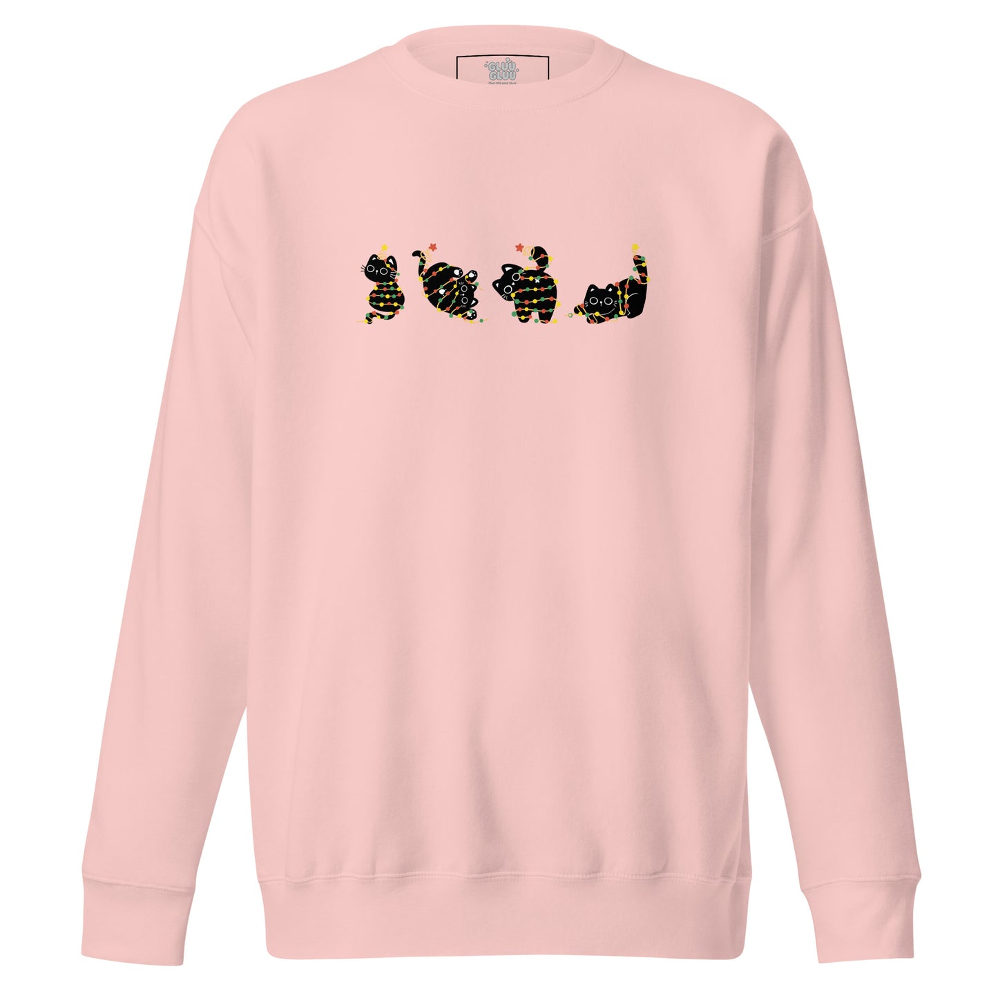 Sudadera Navidad gráfico felino, Sudadera edición festiva gatos, Sudadera espíritu navideño felino, diseño de GLUU GLUU.