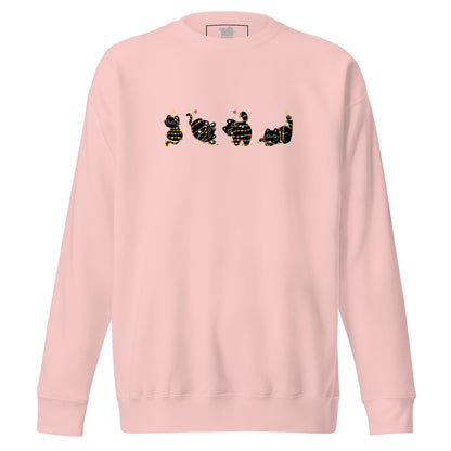 Sudadera Navidad gráfico felino, Sudadera edición festiva gatos, Sudadera espíritu navideño felino, diseño de GLUU GLUU.
