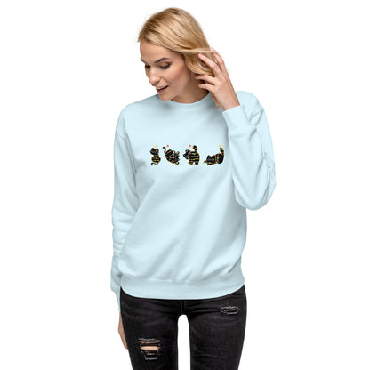 Sudadera Navidad gráfico felino, Sudadera edición festiva gatos, Sudadera espíritu navideño felino, diseño de GLUU GLUU.