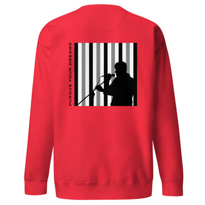 Sudadera "PERSIGUE TUS SUEÑOS", Sudadera motivacional estilo minimalista, Sudadera estética urbana silhouette, diseño de GLUU GLUU.