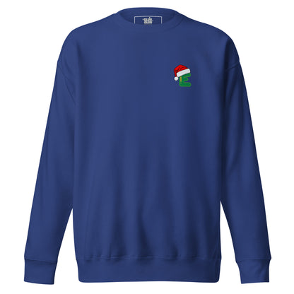 Sudadera navideña con inicial "E", Sudadera Christmas monograma, Sudadera minimalista letra navidad, diseño de GLUU GLUU.