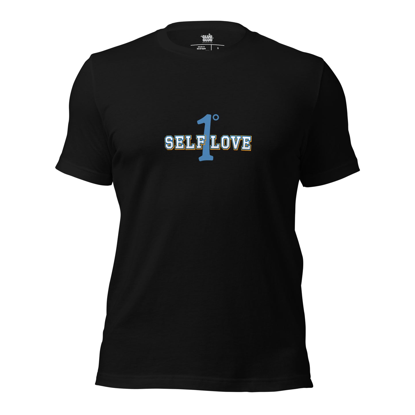 Camiseta Self Love (Amor propio 1º), Camiseta con frase de amor propio, Camiseta motivacional, diseño de GLUU GLUU.