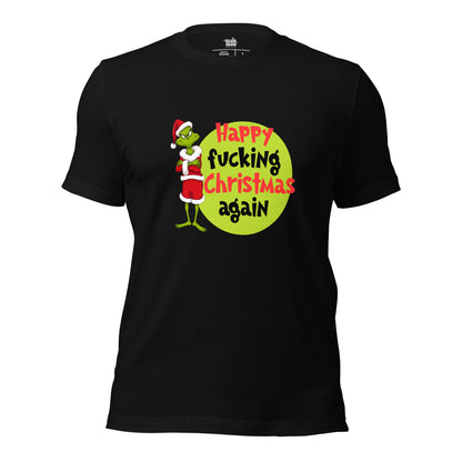 Camiseta FUCKING CHRISTMAS, navideña humor adulto, Camiseta divertida estilo Grinch, Camiseta Navidad sarcástica